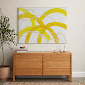 "Mountain Sunshine" - Art Print in Sunshine Yellow by Christina Flowers - In a Room