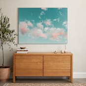 "Turquoise Skies II" - Art Print in Turquiose by Debra Butler - In a Room