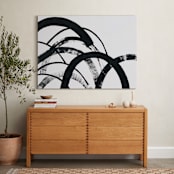 "Mountain Shadows No.1" - Art Print in Shadow Black by Christina Flowers - In a Room