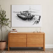 "Another Sketchy Boat " - Art Print in Sketchy by Tung Tram - In a Room