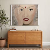 "Oh! No! Oil Painting" - Art Print in Not A Little Blush by Abby Reid - In a Room