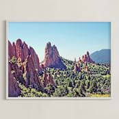 "In the Garden of the Gods" - Art Print in Red Rock by Sara Heilwagen - Framed