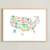 "United Nicknames" - Art Print in White by Char-Lynn Griffiths - Framed