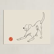 "Let's Play" - Art Print in Sand Beige by Adelyn T. - Unframed