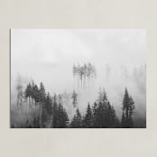 "Morning Fog" - Art Print in Grey by Jennifer Morrow - Unframed