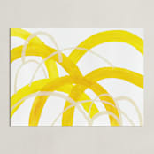 "Mountain Sunshine" - Art Print in Sunshine Yellow by Christina Flowers - Unframed