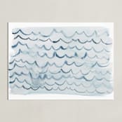 "waves" - Art Print in pool blue by Kelly Witmer - Unframed