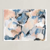 "Lake View South Carolina" - Art Print in lake blue by Erika Firm - Unframed
