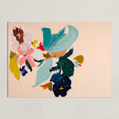"Spring Botanical Series #3" - Art Print in Peach by Caryn Owen - Unframed