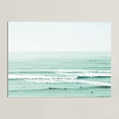 "And The Color Of My Eyes Has Gone Back Into The Sea" - Art Print in green by Summer Strauch - Unframed