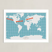 "You are Here" - Personalized Art Print in Ocean by Michelle Roman - Unframed