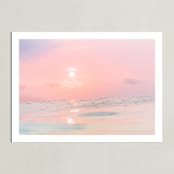 "Sorbet Sea 3" - Art Print in pink by Kamala Nahas - Unframed