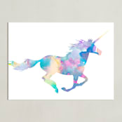 "Watercolor Unicorn" - Art Print in Magical by Kim Colthurst Johnson - Unframed