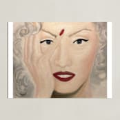 "Oh! No! Oil Painting" - Art Print in Not A Little Blush by Abby Reid - Unframed