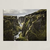 "Iceland II" - Art Print in Mossy Green by Taryn Schumacher - Unframed