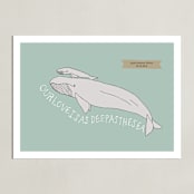 "Deep as the Sea" - Personalized Art Print in Aqua by Annada Hypes - Unframed