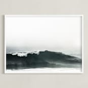 "Mariner's Muse" - Art Print in Deep Ocean by Kamala Nahas - Framed