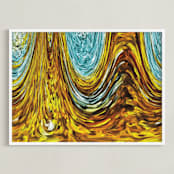 "Splash of Sun and Surf" - Art Print in Apollo's Sunlight by Mariecor Agravante - Framed