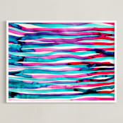 "Colorburst5" - Art Print in Pink by Miranda Mol - Framed
