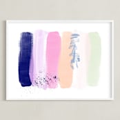 "Pinceladas " - Art Print in Petal Pink by Juliana Zimmermann - Framed