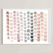 "My Garden Stones" - Art Print in natural by Kim Colthurst Johnson - Framed