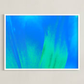 "Pattern in green-blue" - Art Print in Green-blue by NSMARK - Framed