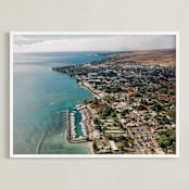 "Aloha Lahaina" - Art Print in Emerald Green by Christian Florin - Framed