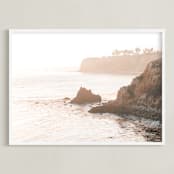 "AWAY FROM IT ALL" - Art Print in GOLDEN HOUR BLUSH by Shannon Howard - Framed