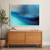 "Wave Flow" - Art Print in Aqua by Heather Young Art - In a Room