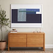 "Waves Crashing" - Art Print in Navy by Marissa Hodges - In a Room