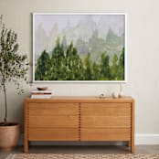 "Towering Tree Tops" - Art Print in Olive by Roopali - In a Room