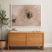 "Dandelion III" - Art Print in Soft Beige by Rasa Puzinaite - In a Room