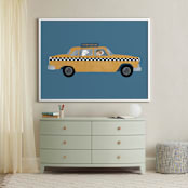 "New York" - Personalized Art Print in Taxi by Jenna Holcomb - In a Room