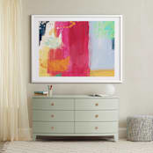 "Colorful Expression I" - Art Print in Magical Red by Carmen Guedez - In a Room