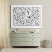"Peek A Boo" - Art Print in Black & White by Helen H Wu - In a Room