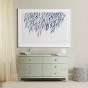 "Dreaming of Leaves" - Art Print in White by Priscilla Lee - In a Room