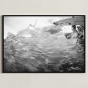 "Tides of Motion" - Art Print in Ocean Noir by Tania Medeiros - Framed