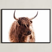 "Looking For Day Dreams" - Art Print in Winter Wheat by Leslie Le Coq - Framed