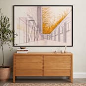 "Concourse" - Art Print in Sunflower Gold by Paul Devitt - In a Room