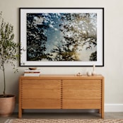 "Double The Oaks" - Art Print in Smalt Blue by Candice Estep - In a Room