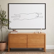 "Sleepy Kitty" - Art Print in White by Tyler Tea - In a Room