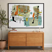 "fairview 1954" - Art Print in seafoam green by edwin wade - In a Room