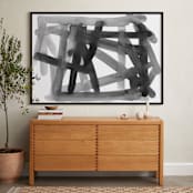"Pick Up Sticks" - Art Print in Silky Black by Kim Colthurst Johnson - In a Room