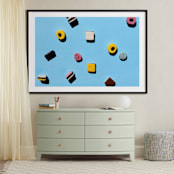 "Liquorice" - Art Print in Pool blue by Laura Garner - In a Room