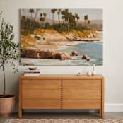 "Sunlit Shores" - Art Print in Golden by Rachel Nelson - In a Room