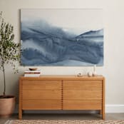 "Atmospheric Blue" - Art Print in Indigo Blue by Isabel Aguilar - Isolda - In a Room
