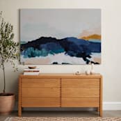 "Same But Different" - Art Print in Pool Blue by Kayla King - In a Room