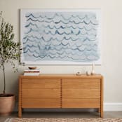 "waves" - Art Print in pool blue by Kelly Witmer - In a Room