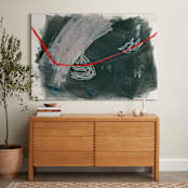 "I Need A Sign" - Art Print in charcoal teal by Lauren Packard - In a Room