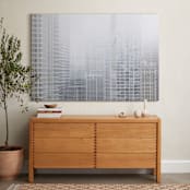 "Layers" - Art Print in Tranquil Gray by Shannon Howard - In a Room
